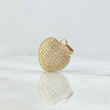 Dije Corazón Cojín 2.9gr / 2.34cm / Circones Blancos Oro Amarillo 18K *