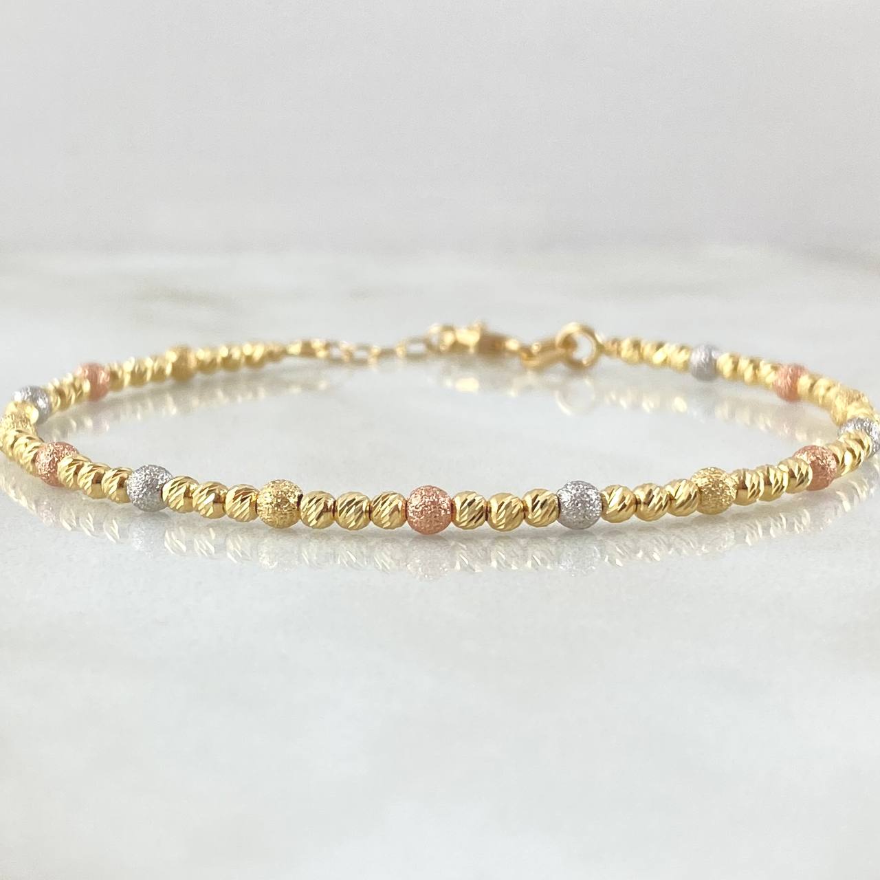 Pulso Aro Bolas 5.05gr / 17cm-20cm / +4 Oro 18K ©