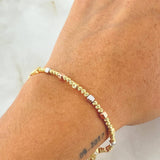 Pulso Aro Cubos 6.1gr / 18cm-21cm / +4 Oro 18K ©