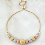 Pulso Bolas Escarchadas 3.95gr / 20cm / +4 Oro 18K ©