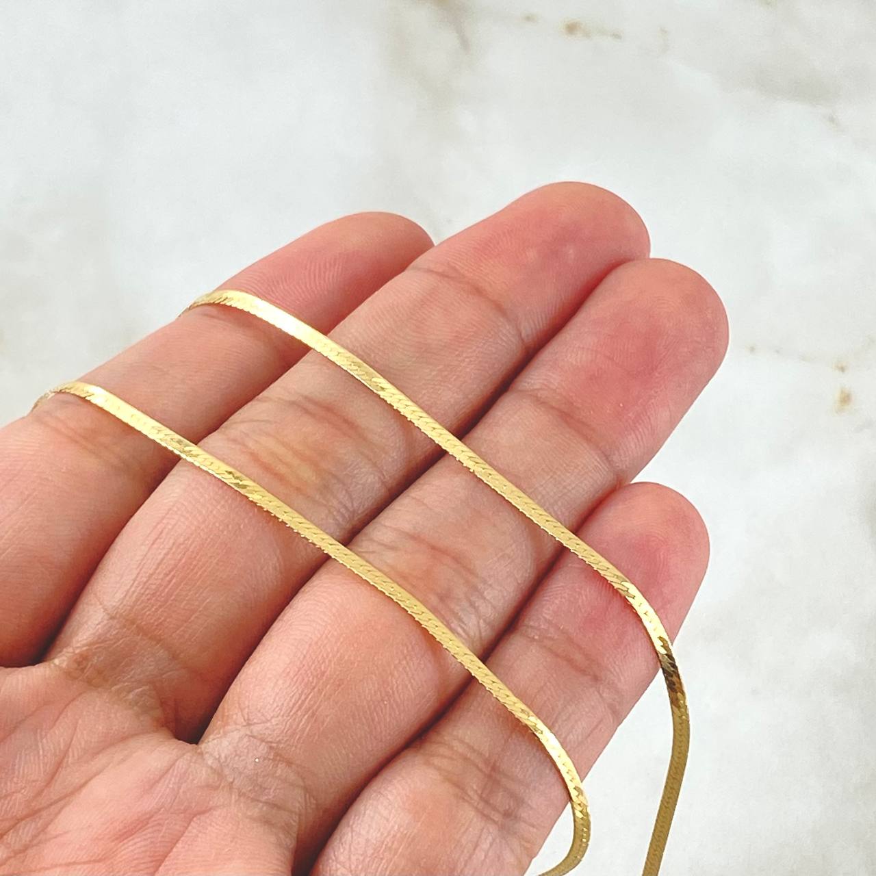 Cadena Espejo 2.45gr / 45cm / +3 Oro 18K