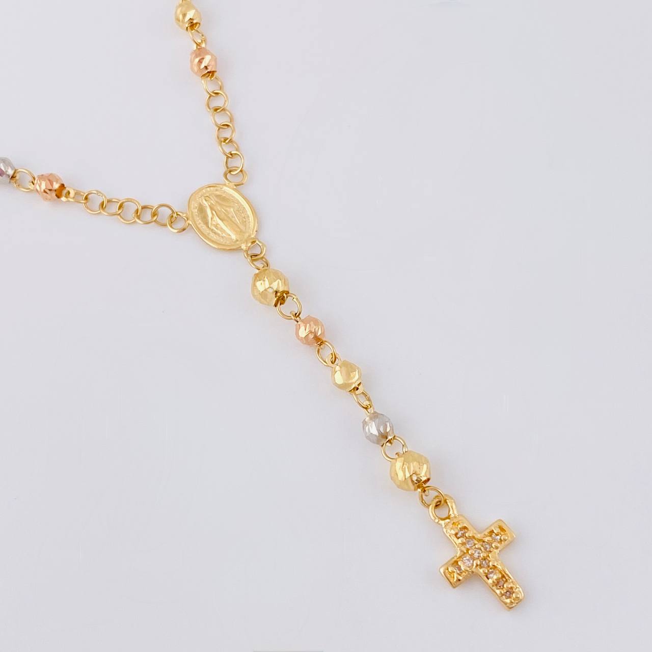 Rosario Virgen Milagrosa 6.75 g / 52.5 cm / 3.4 mm Tres Oros 18K
