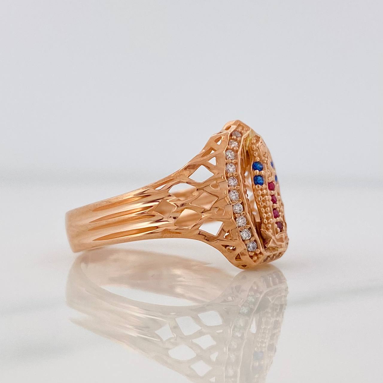 Anillo Virgen Guadalupe 3.35g / T6 1/2 Oro Rosa 18K