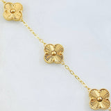 Pulso Trebol Dorado 8gr / 17.5cm-19cm / Oro Amarillo Nac.Esp. 18K