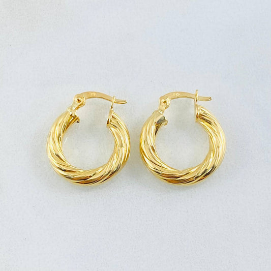 Candongas Mati 2gr / 1.9cm / Oro Amarillo 18K ©