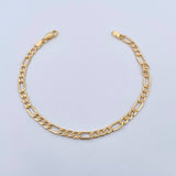 Pulso Figaro 2.9gr / 20cm / 4.4mm Oro Amarillo +1 18K $