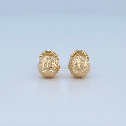 Topos Bola 0.7gr / 6mm Diamantada Oro Amarillo &