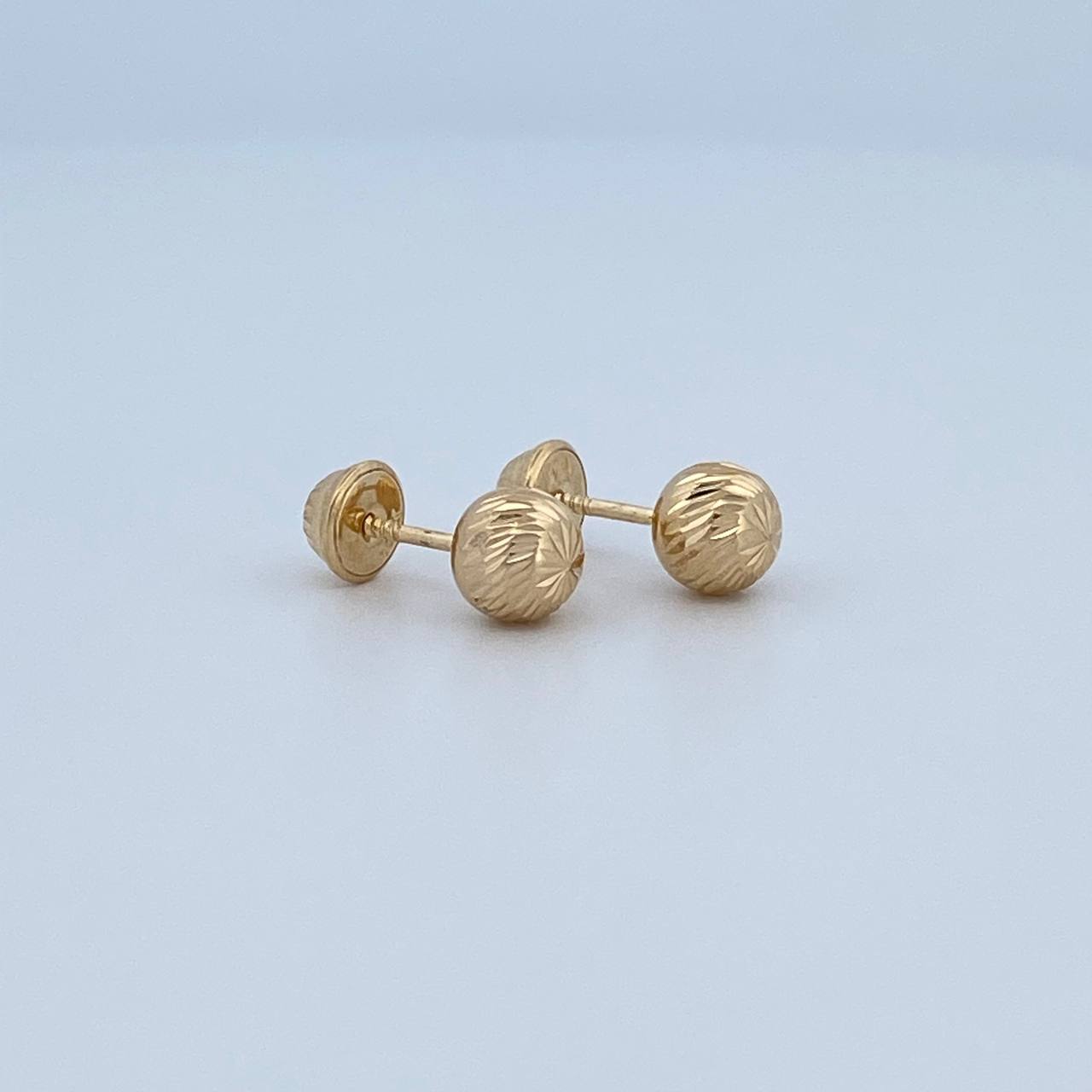 Topos Bola 0.7gr / 6mm Diamantada Oro Amarillo &