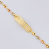 Pulso Gc placa curva rectangular 2.6g / 18cm / 4.2mm Tres Oros 18K