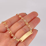 Pulso Gc placa curva rectangular 2.6g / 18cm / 4.2mm Tres Oros 18K