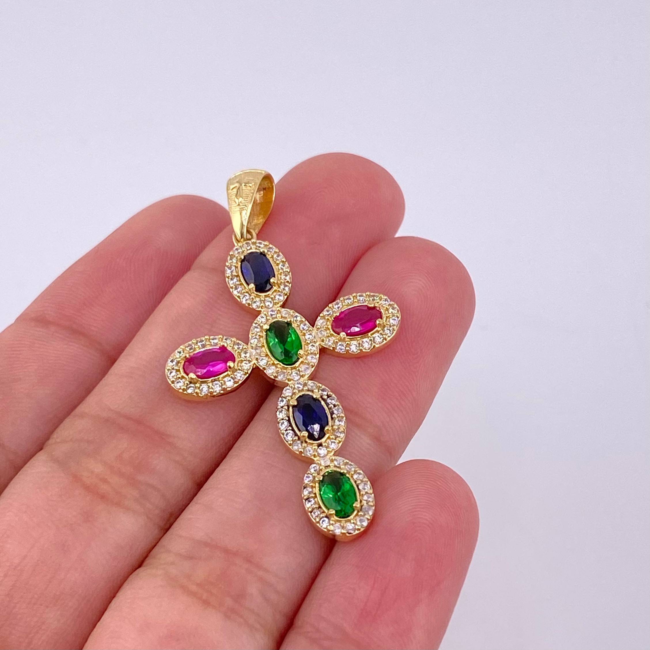 Dije Cruz tupida 3.95g / 4.5cm Oro Amarillo 18K