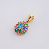Dije Flor tupida 1.75g / 1.8cm Oro Amarillo 18K