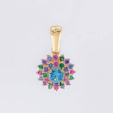 Dije Flor tupida 1.75g / 1.8cm Oro Amarillo 18K