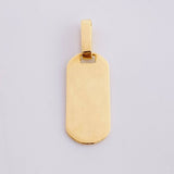 Dije Placa rectángulo redondeado 1.55g / 2.5cm Oro Amarillo 18K