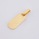 Dije Placa rectángulo redondeado 1.55g / 2.5cm Oro Amarillo 18K