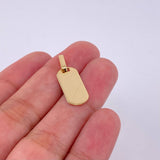 Dije Placa rectángulo redondeado 1.55g / 2.5cm Oro Amarillo 18K