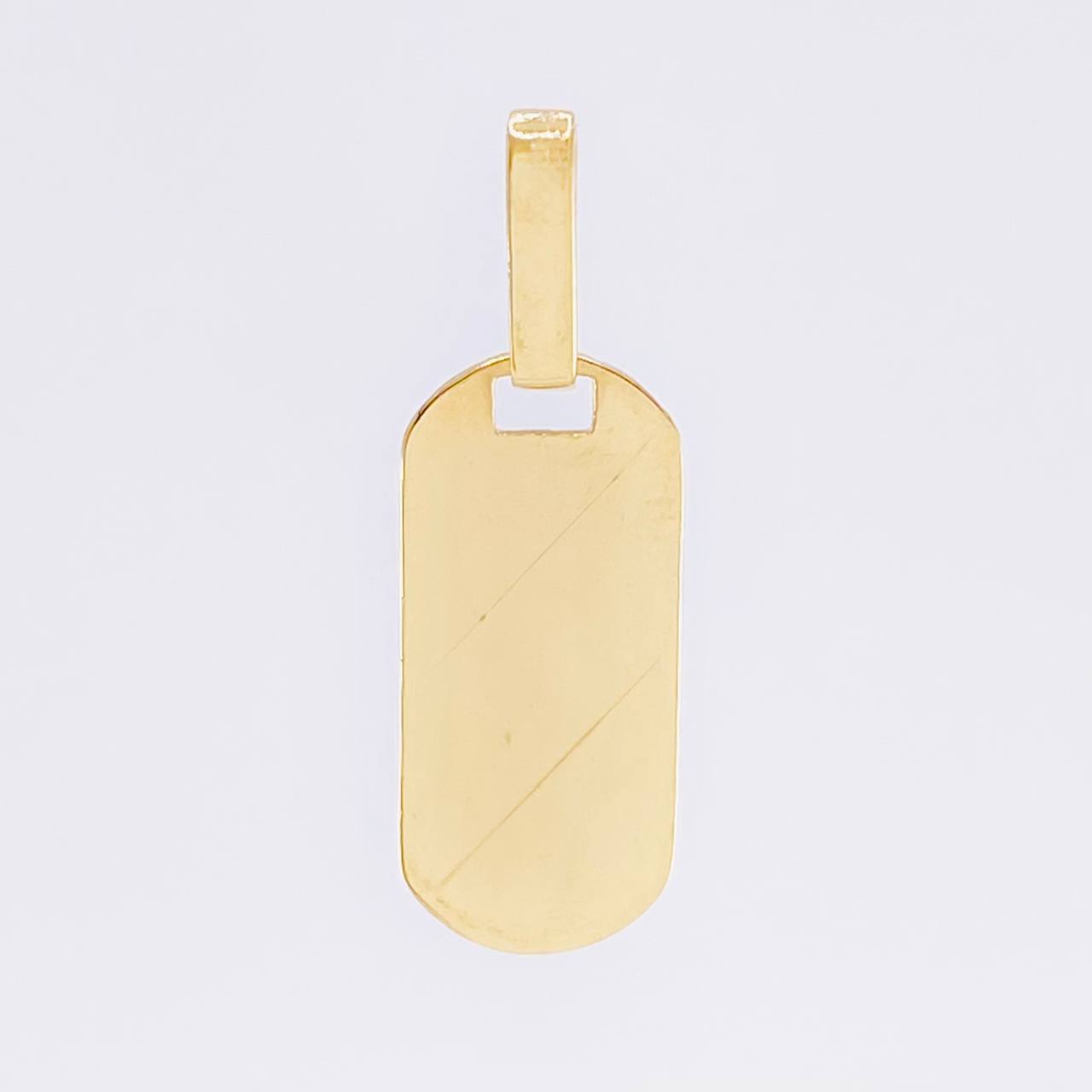 Dije Placa rectángulo redondeado 1.55g / 2.5cm Oro Amarillo 18K