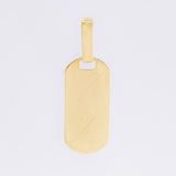 Dije Placa rectángulo redondeado 1.55g / 2.5cm Oro Amarillo 18K