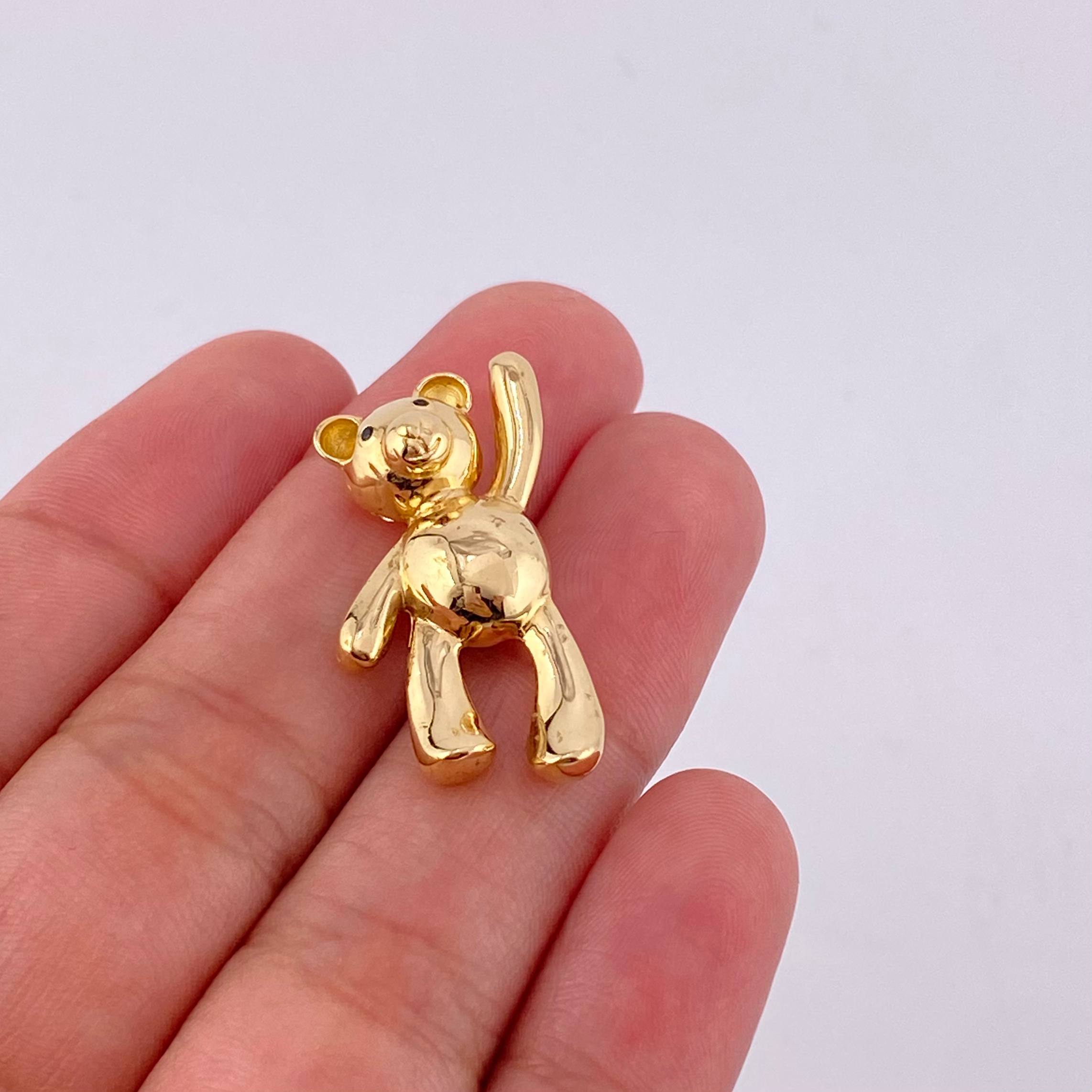 Dije Oso manito levantada 4.75g / 2.7cm Oro Amarillo 18K