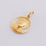 Dije Medalla rostro cristo 0.5g / 2cm Oro Amarillo 18K