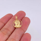 Dije Medalla rostro cristo 0.5g / 2cm Oro Amarillo 18K
