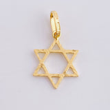 Dije Estrella de david diamantada 0.6g / 2cm Oro Amarillo 18K