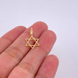 Dije Estrella de david diamantada 0.6g / 2cm Oro Amarillo 18K