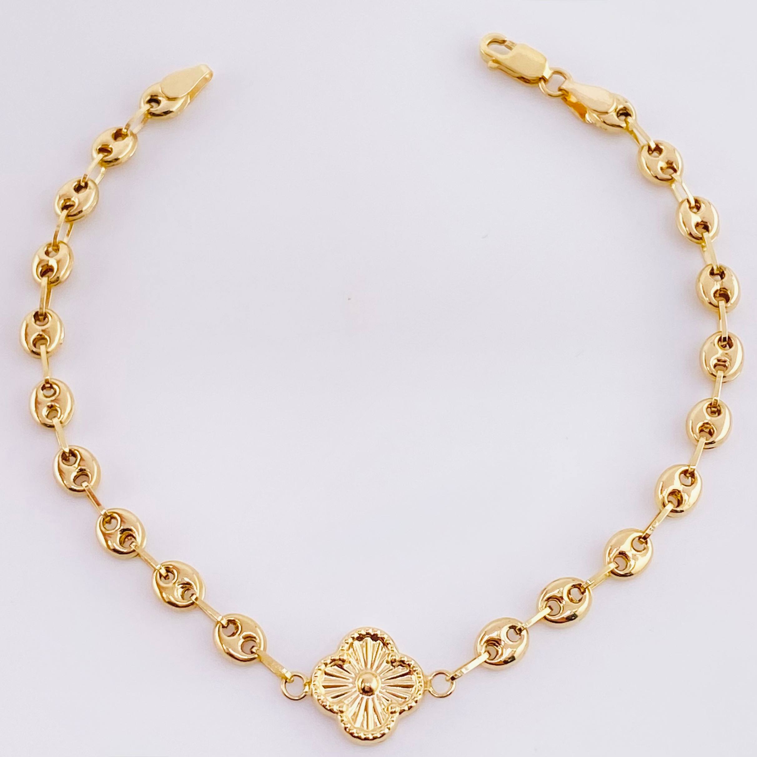 Pulso GC Trebol 3.4gr / 18cm / 4.1mm Oro Amarillo 18K