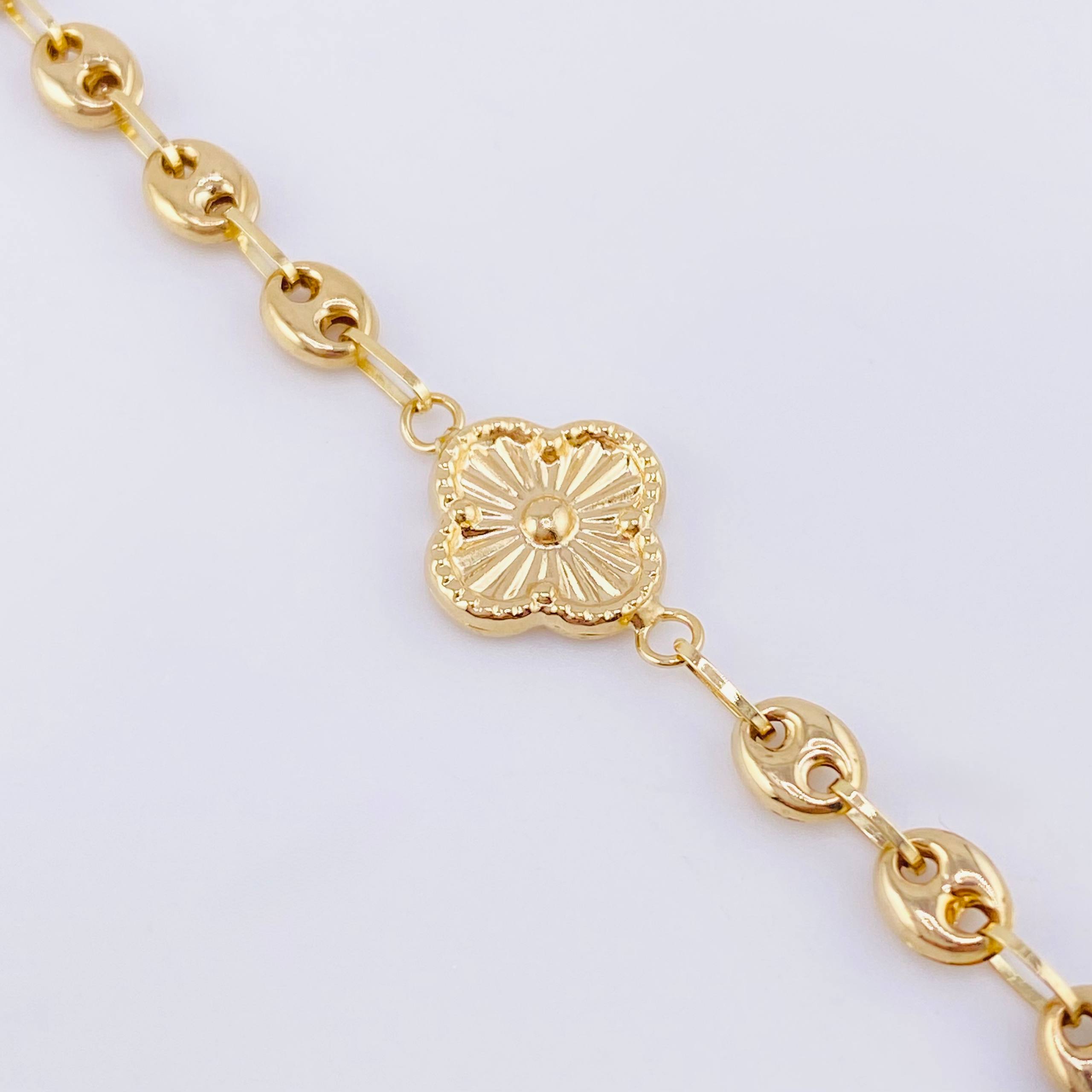 Pulso GC Trebol 3.4gr / 18cm / 4.1mm Oro Amarillo 18K