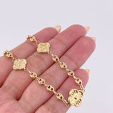 Pulso GC Trebol 4.25gr / 19cm / 4.2mm Oro Amarillo 18K