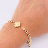 Pulso GC Trebol 4.25gr / 19cm / 4.2mm Oro Amarillo 18K