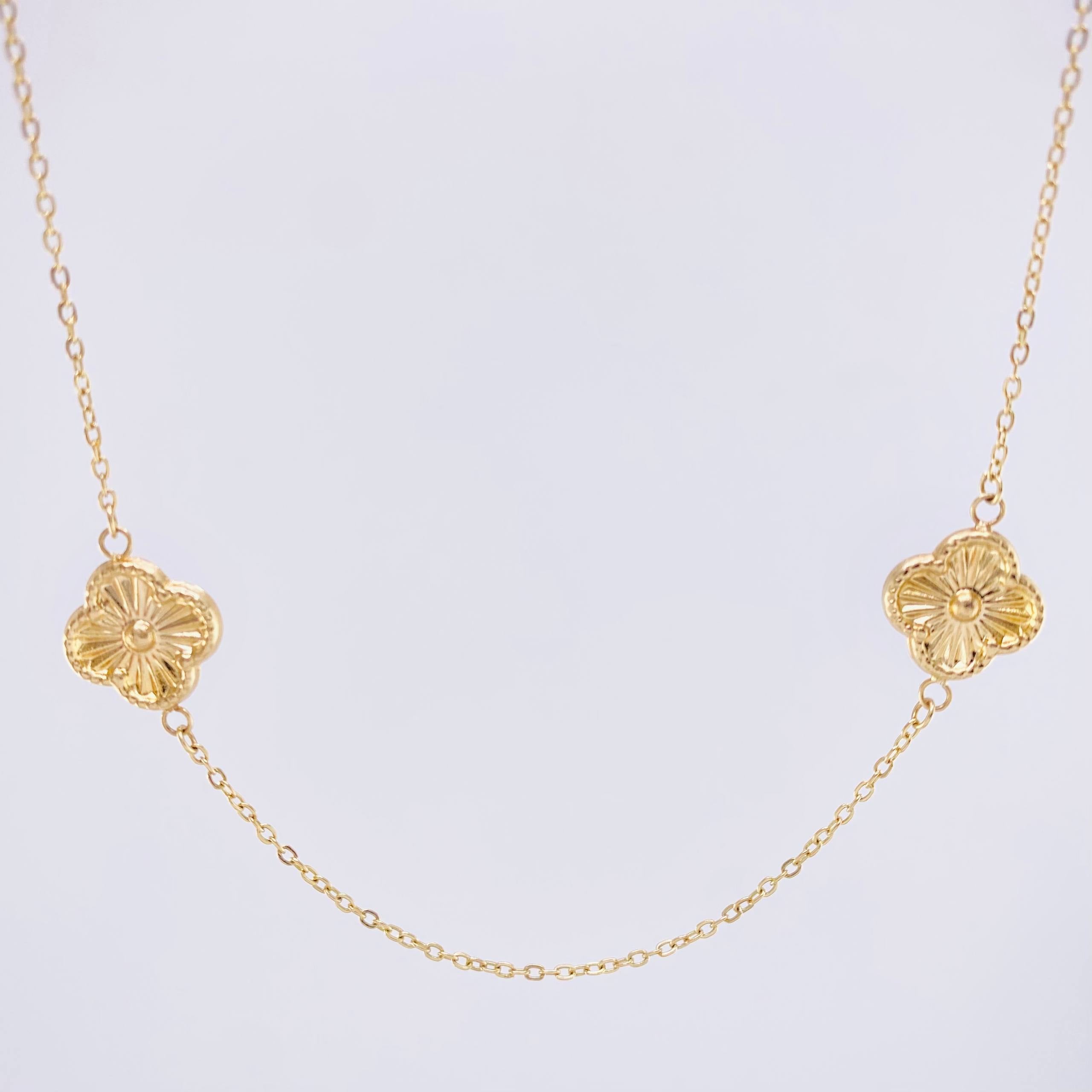 Cadena Aro Seguido Trebol 5.5gr / 50cm / 1.1mm Oro Amarillo 18K