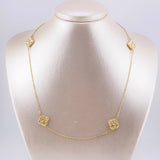 Cadena Aro Seguido Trebol 5.5gr / 50cm / 1.1mm Oro Amarillo 18K