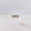 Anillo Tupido 2.05gr / T6 1/4 / Circones Fucsias Verdes Narajas Blancos Oro Amarillo 18K $