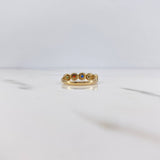 Anillo Tupido 2.05gr / T6 1/4 / Circones Fucsias Verdes Narajas Blancos Oro Amarillo 18K $