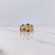Anillo Banda Elegante 3.6gr / T7 / Circones Verdes Fucsias Azules Blancos Oro Amarillo 18K $