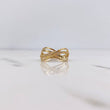 Anillo Rustico 3gr / T7 1/4 / Circones Blancos Oro Amarillo 18K $
