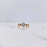 Anillo Solitario X 2.6gr / T5 3/4 / Circones Azules Fucsias Blanco Oro Amarillo 18K $