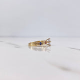 Anillo Solitario X 2.6gr / T5 3/4 / Circones Azules Fucsias Blanco Oro Amarillo 18K $