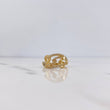 Anillo Galaxia De Doble Espiraculo 3.3gr / T7 1/4 / Circones Blancos Oro Amarillo 18K $