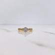 Anillo Solitario 2.6gr / T7 / Circones Blancos Oro Amarillo 18K $