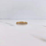 Anillo Churumbela 2.15gr / T7 1/4 / Circones Blancos Oro Amarillo 18K $