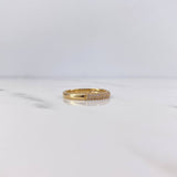 Anillo Churumbela 2.15gr / T7 1/4 / Circones Blancos Oro Amarillo 18K $