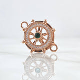 Herraje Timon Movil 3.45gr / 1.7cm-2.4cm / Circones Blancos Verde Oro Rosa 18K ©