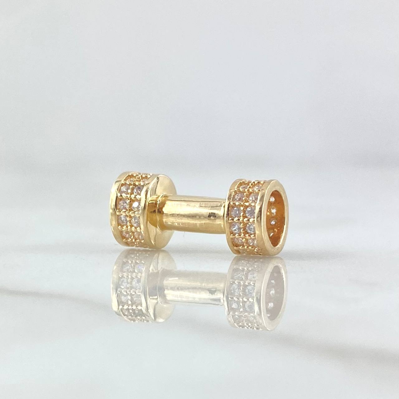 Herraje Mancuerna 2.4gr / 1.5cm / Circones Blancos Oro Amarillo 18K ©