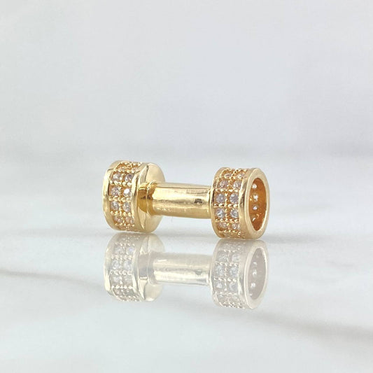 Herraje Mancuerna 2.4gr / 1.5cm / Circones Blancos Oro Amarillo 18K ©