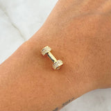 Herraje Mancuerna 2.4gr / 1.5cm / Circones Blancos Oro Amarillo 18K ©