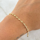 Pulso GC 2.65gr / 21.5cm / 3.2mm Diamantado Oro Amarillo 18K