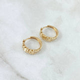 Candongas Triple Oso TS 3.3gr / 1.4cm / Oro Amarillo 18K
