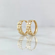 Candongas Triple Oso TS 3.3gr / 1.4cm / Oro Amarillo 18K